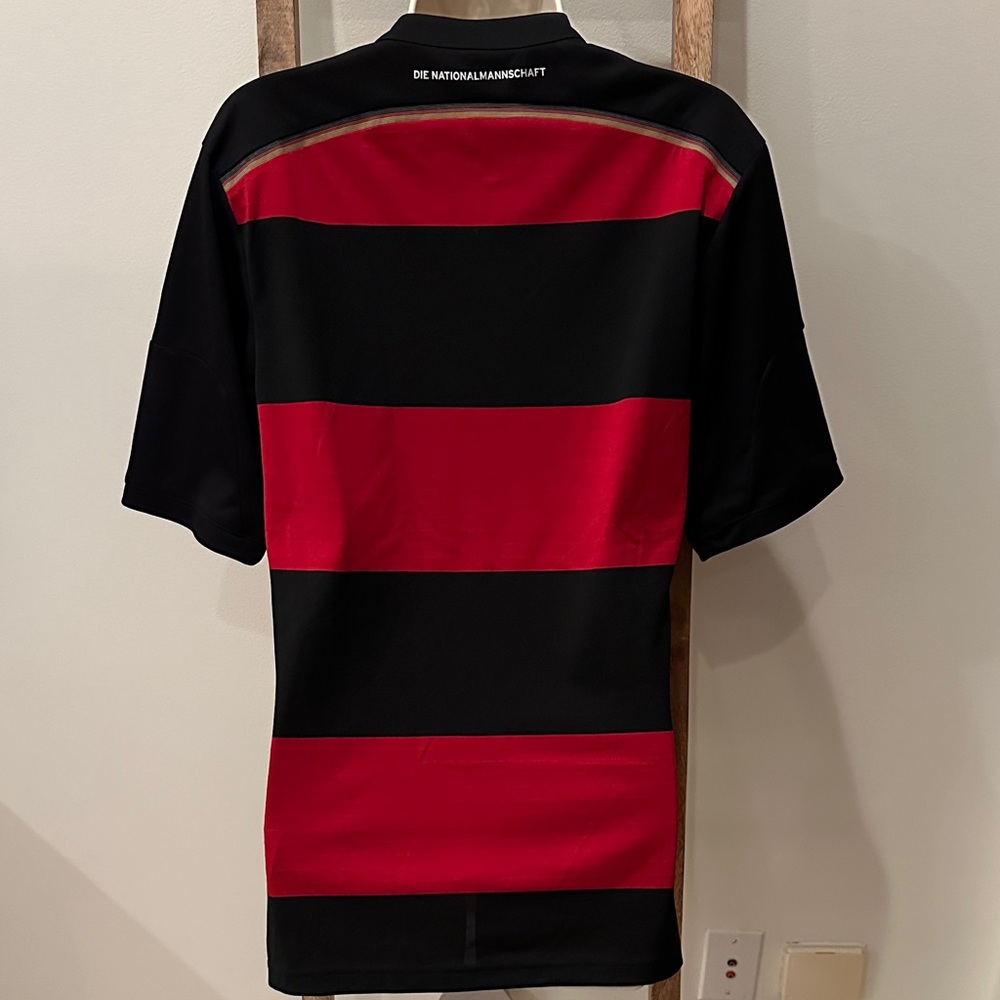 Adidas Black and Red Striped German Soccer Jersey - Picture 2 of 4